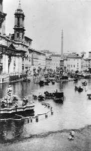 ローマのナヴォーナ広場、1865年頃 作： Italian Photographer